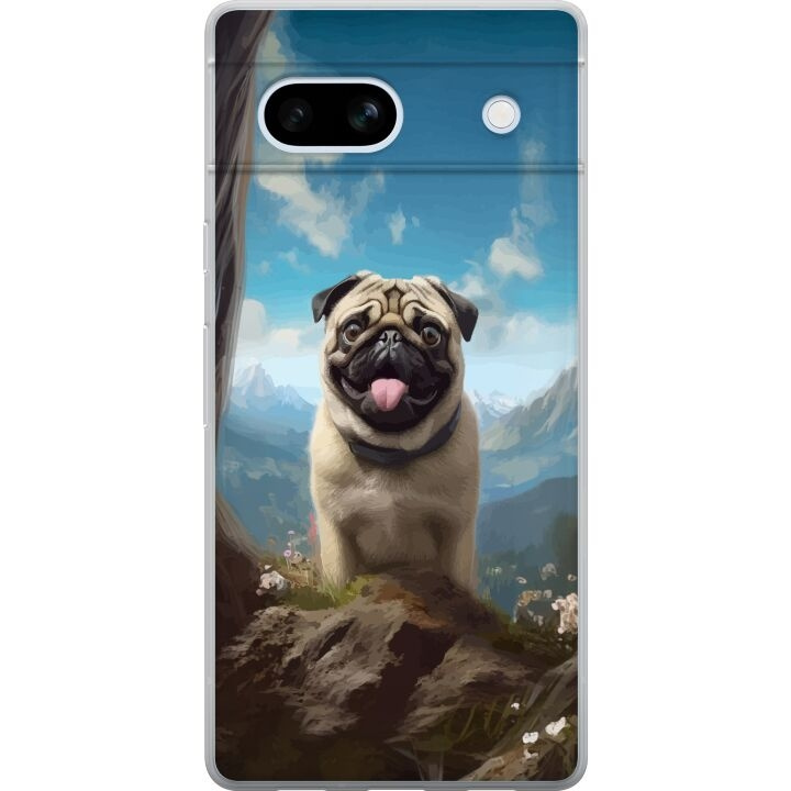 Mobile case for Google Pixel 7a with Happy Dog design in the group SMARTPHONE & TABLETS / Phone cases / Google at TP E-commerce Nordic AB (A52259)