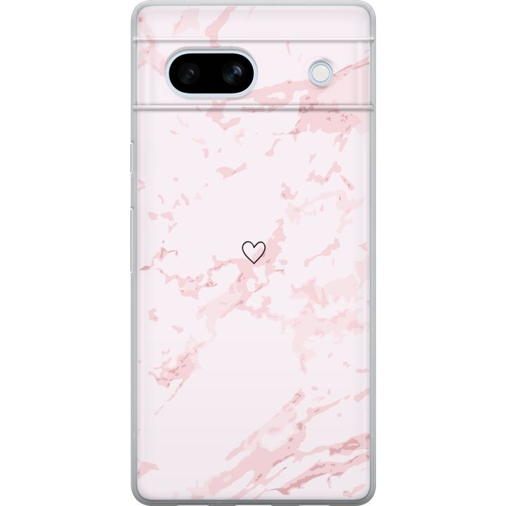 Mobile case for Google Pixel 7a with Pink Heart design in the group SMARTPHONE & TABLETS / Phone cases / Google at TP E-commerce Nordic AB (A52264)