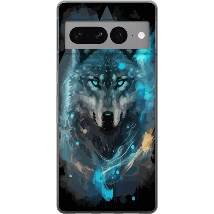 Mobile case for Google Pixel 7 Pro with Wolf design in the group SMARTPHONE & TABLETS / Phone cases / Google at TP E-commerce Nordic AB (A52273)