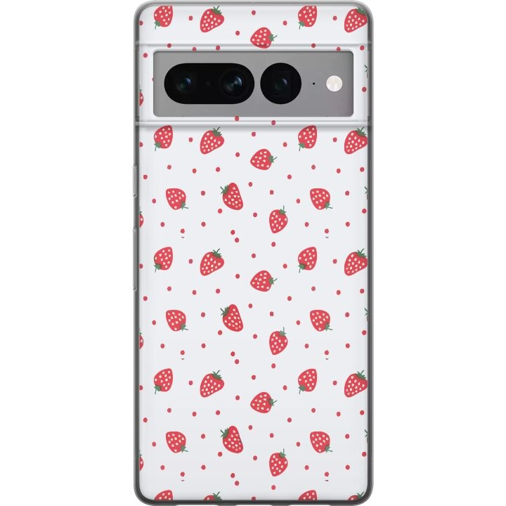 Mobile case for Google Pixel 7 Pro with Strawberries design in the group SMARTPHONE & TABLETS / Phone cases / Google at TP E-commerce Nordic AB (A52285)