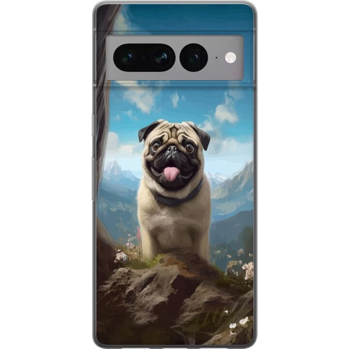 Mobile case for Google Pixel 7 Pro with Happy Dog design in the group SMARTPHONE & TABLETS / Phone cases / Google at TP E-commerce Nordic AB (A52286)