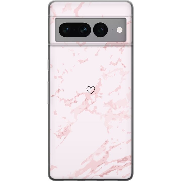 Mobile case for Google Pixel 7 Pro with Pink Heart design in the group SMARTPHONE & TABLETS / Phone cases / Google at TP E-commerce Nordic AB (A52291)