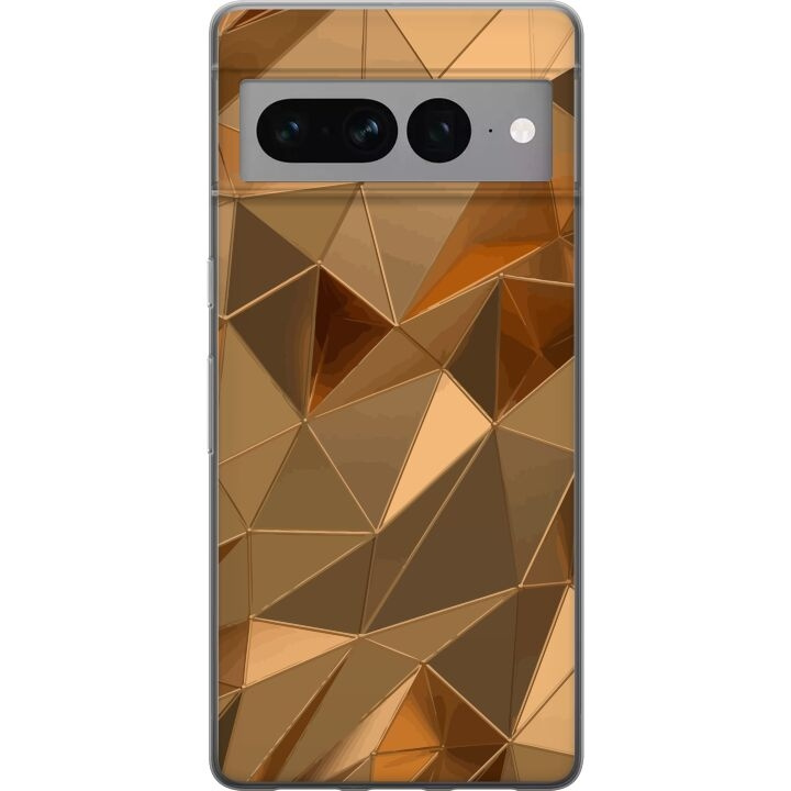 Mobile case for Google Pixel 7 Pro with 3D Gold design in the group SMARTPHONE & TABLETS / Phone cases / Google at TP E-commerce Nordic AB (A52292)