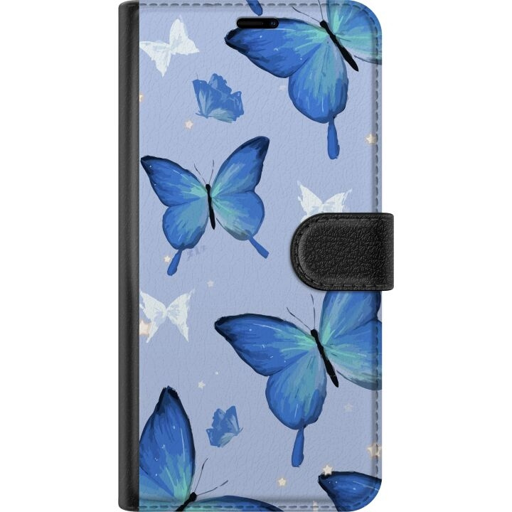 Wallet case for Google Pixel 8 with Blue butterflies design in the group SMARTPHONE & TABLETS / Phone cases / Google at TP E-commerce Nordic AB (A52311)