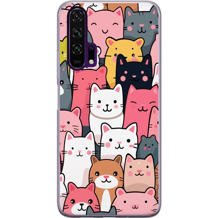 Mobile case for Honor 20 Pro with Cat pattern design in the group SMARTPHONE & TABLETS / Phone cases / Huawei/Honor at TP E-commerce Nordic AB (A52384)