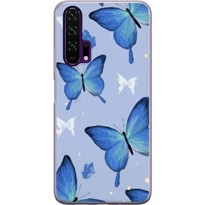 Mobile case for Honor 20 Pro with Blue butterflies design in the group SMARTPHONE & TABLETS / Phone cases / Huawei/Honor at TP E-commerce Nordic AB (A52392)