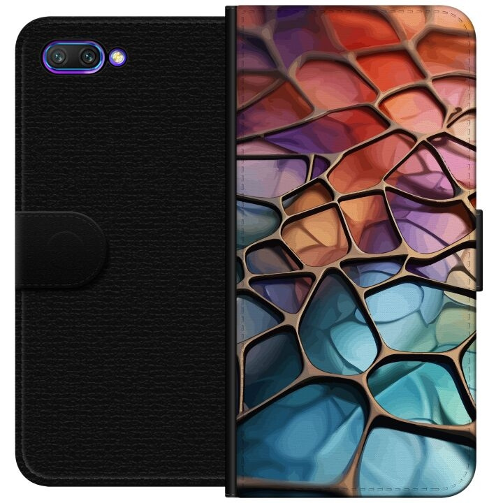 Wallet case for Honor 10 with Metallic pattern design in the group SMARTPHONE & TABLETS / Phone cases / Huawei/Honor at TP E-commerce Nordic AB (A52575)