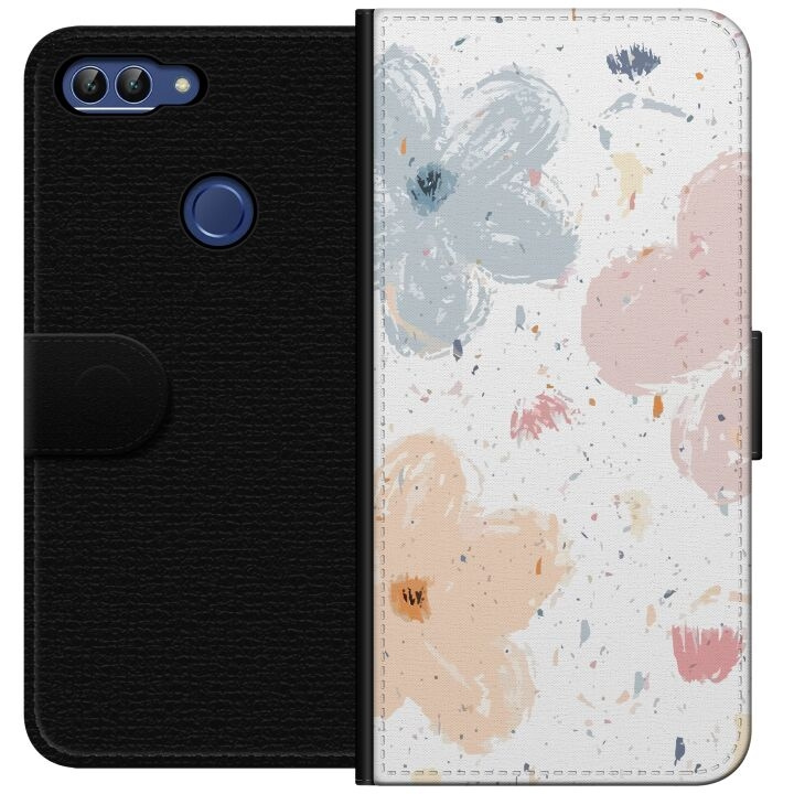 Wallet case for Huawei P smart with Flowers design in the group SMARTPHONE & TABLETS / Phone cases / Huawei/Honor at TP E-commerce Nordic AB (A52631)