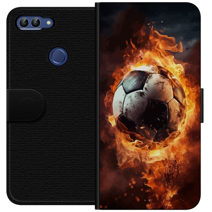 Wallet case for Huawei P smart with Football design in the group SMARTPHONE & TABLETS / Phone cases / Huawei/Honor at TP E-commerce Nordic AB (A52640)