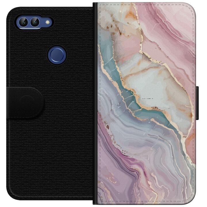 Wallet case for Huawei P smart with Marble design in the group SMARTPHONE & TABLETS / Phone cases / Huawei/Honor at TP E-commerce Nordic AB (A52641)