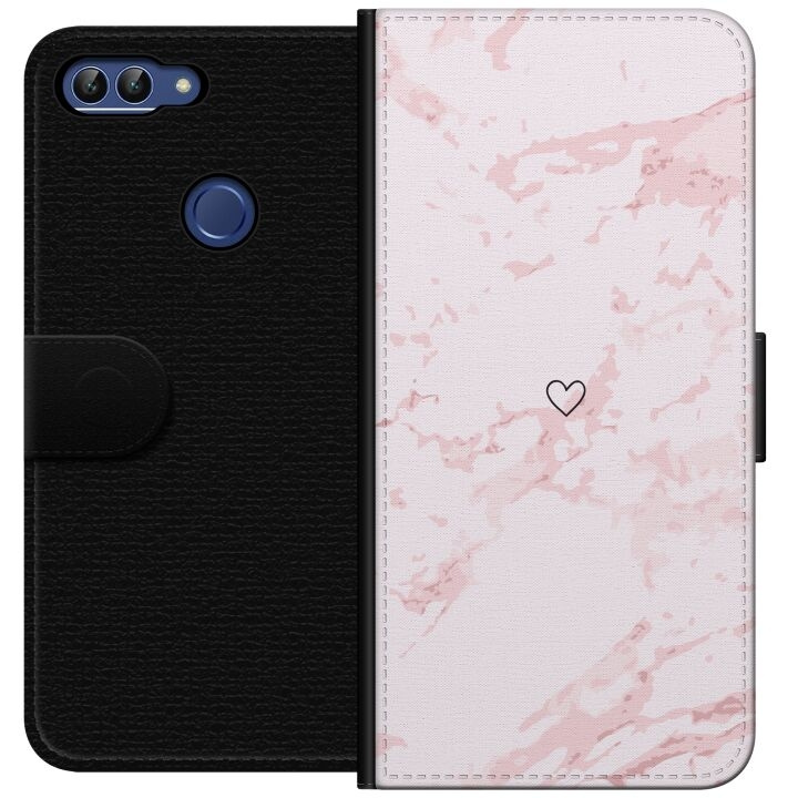 Wallet case for Huawei P smart with Pink Heart design in the group SMARTPHONE & TABLETS / Phone cases / Huawei/Honor at TP E-commerce Nordic AB (A52642)