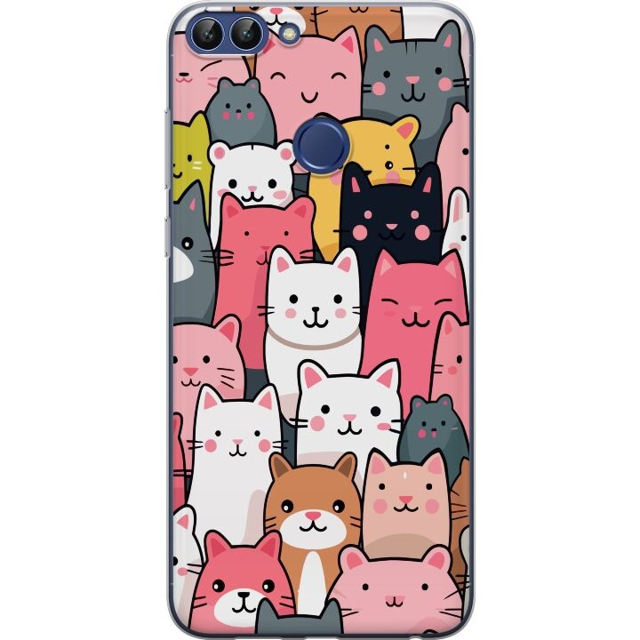 Mobile case for Huawei P smart with Cat pattern design in the group SMARTPHONE & TABLETS / Phone cases / Huawei/Honor at TP E-commerce Nordic AB (A52654)