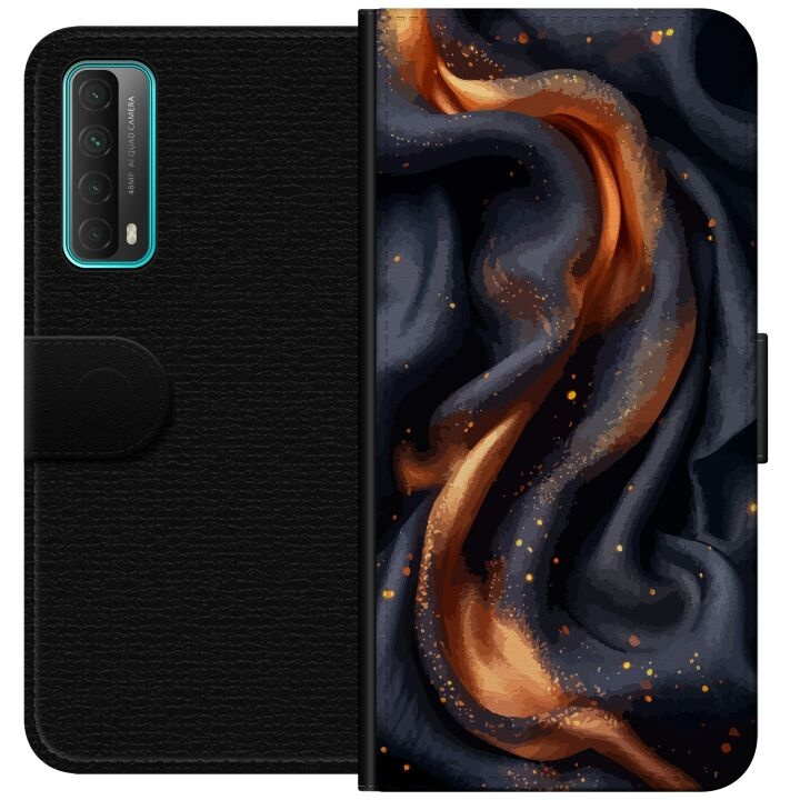 Wallet case for Huawei P smart 2021 with Fiery silk design in the group SMARTPHONE & TABLETS / Phone cases / Huawei/Honor at TP E-commerce Nordic AB (A52674)