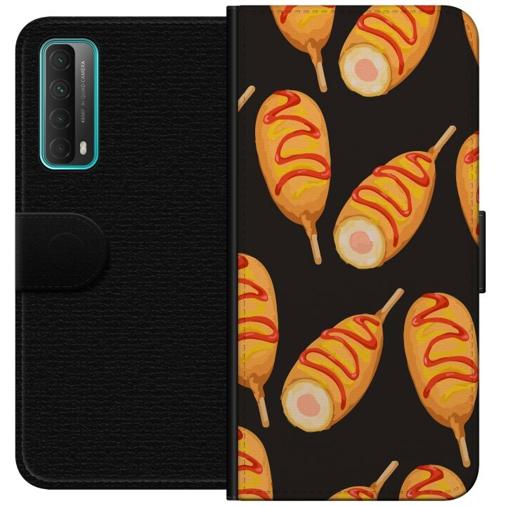 Wallet case for Huawei P smart 2021 with Chicken drumstick design in the group SMARTPHONE & TABLETS / Phone cases / Huawei/Honor at TP E-commerce Nordic AB (A52682)