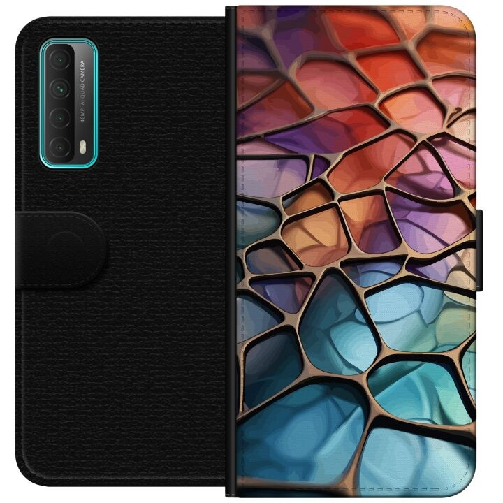 Wallet case for Huawei P smart 2021 with Metallic pattern design in the group SMARTPHONE & TABLETS / Phone cases / Huawei/Honor at TP E-commerce Nordic AB (A52683)