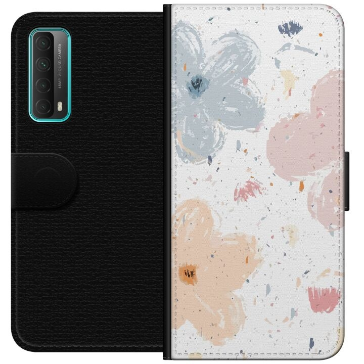 Wallet case for Huawei P smart 2021 with Flowers design in the group SMARTPHONE & TABLETS / Phone cases / Huawei/Honor at TP E-commerce Nordic AB (A52685)