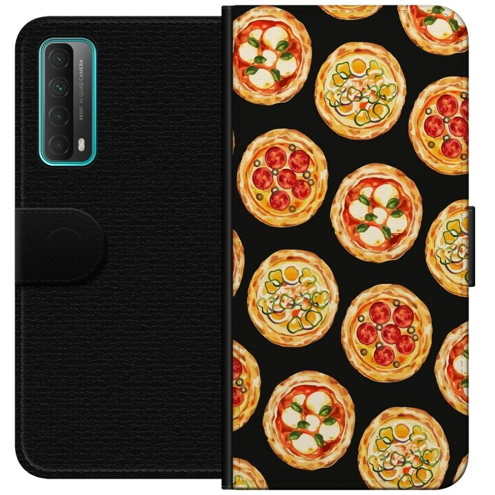 Wallet case for Huawei P smart 2021 with Pizza design in the group SMARTPHONE & TABLETS / Phone cases / Huawei/Honor at TP E-commerce Nordic AB (A52686)