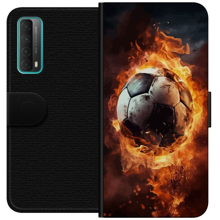 Wallet case for Huawei P smart 2021 with Football design in the group SMARTPHONE & TABLETS / Phone cases / Huawei/Honor at TP E-commerce Nordic AB (A52694)