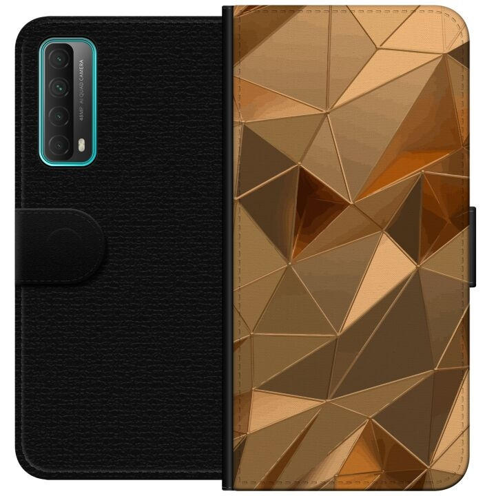 Wallet case for Huawei P smart 2021 with 3D Gold design in the group SMARTPHONE & TABLETS / Phone cases / Huawei/Honor at TP E-commerce Nordic AB (A52697)