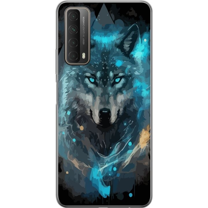 Mobile case for Huawei P smart 2021 with Wolf design in the group SMARTPHONE & TABLETS / Phone cases / Huawei/Honor at TP E-commerce Nordic AB (A52705)