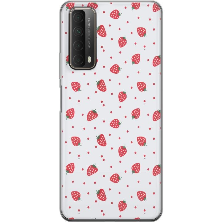 Mobile case for Huawei P smart 2021 with Strawberries design in the group SMARTPHONE & TABLETS / Phone cases / Huawei/Honor at TP E-commerce Nordic AB (A52717)