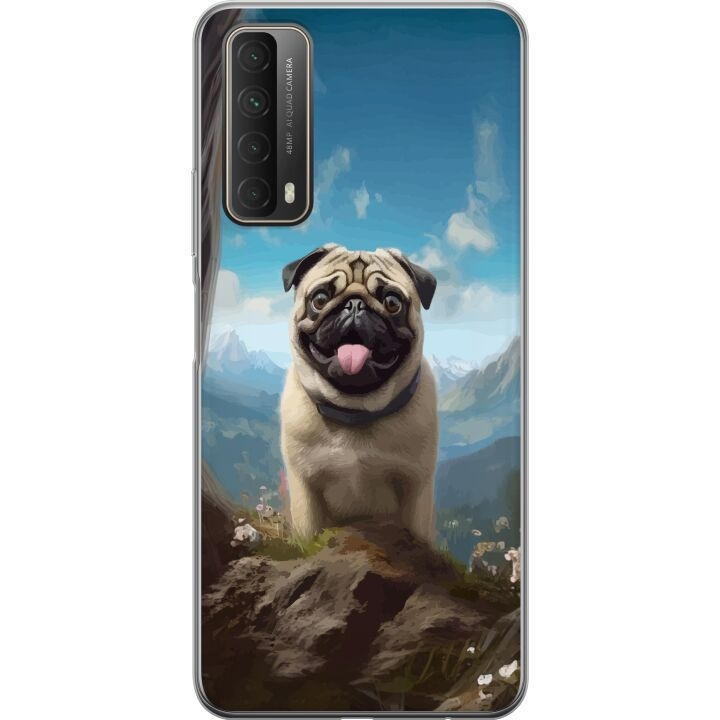 Mobile case for Huawei P smart 2021 with Happy Dog design in the group SMARTPHONE & TABLETS / Phone cases / Huawei/Honor at TP E-commerce Nordic AB (A52718)