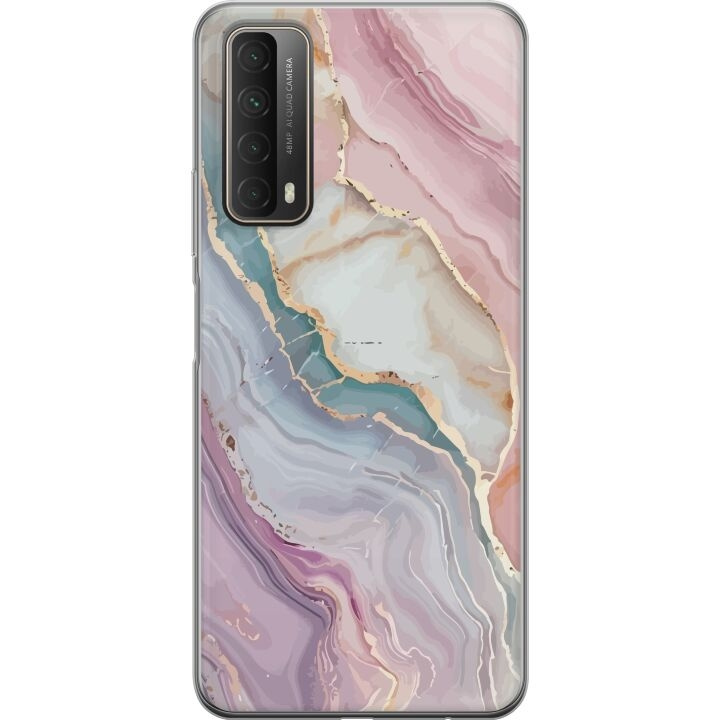 Mobile case for Huawei P smart 2021 with Marble design in the group SMARTPHONE & TABLETS / Phone cases / Huawei/Honor at TP E-commerce Nordic AB (A52722)