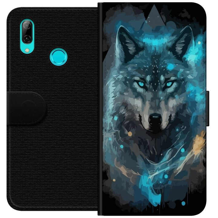 Wallet case for Huawei P smart 2019 with Wolf design in the group SMARTPHONE & TABLETS / Phone cases / Huawei/Honor at TP E-commerce Nordic AB (A52732)