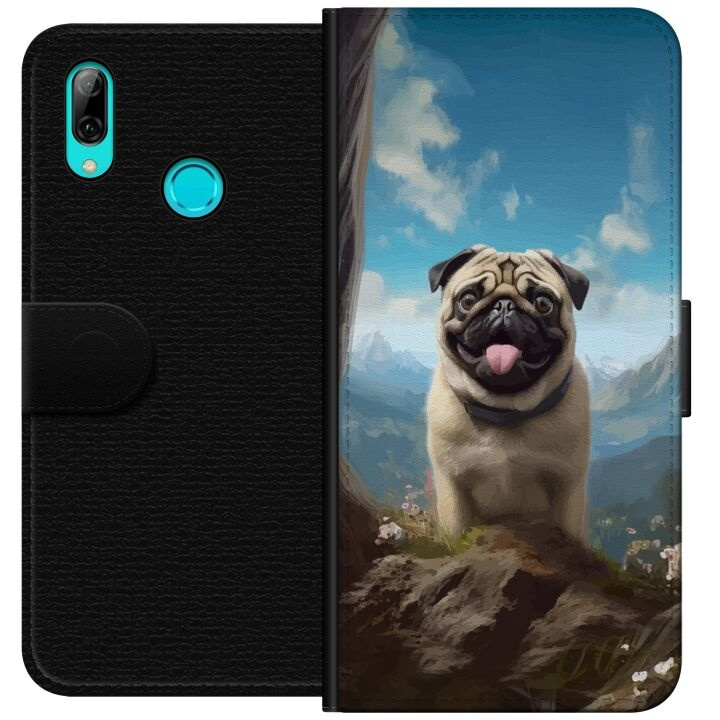 Wallet case for Huawei P smart 2019 with Happy Dog design in the group SMARTPHONE & TABLETS / Phone cases / Huawei/Honor at TP E-commerce Nordic AB (A52745)