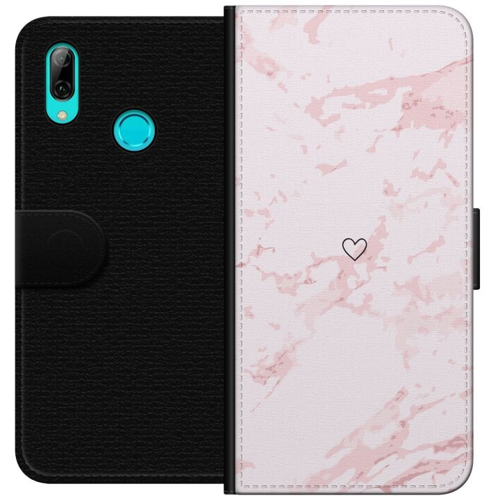 Wallet case for Huawei P smart 2019 with Pink Heart design in the group SMARTPHONE & TABLETS / Phone cases / Huawei/Honor at TP E-commerce Nordic AB (A52750)