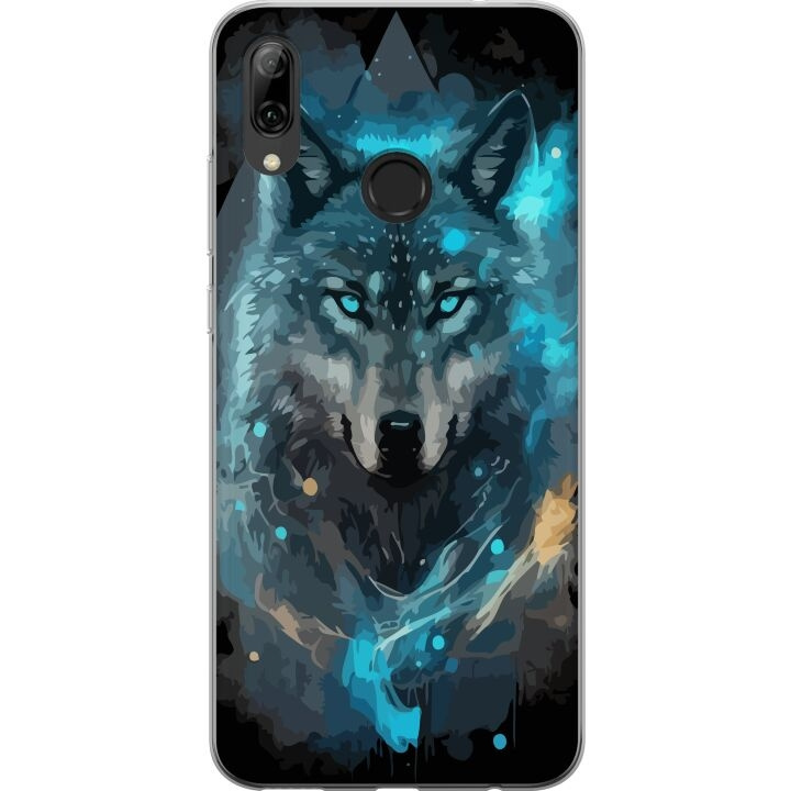 Mobile case for Huawei P smart 2019 with Wolf design in the group SMARTPHONE & TABLETS / Phone cases / Huawei/Honor at TP E-commerce Nordic AB (A52759)