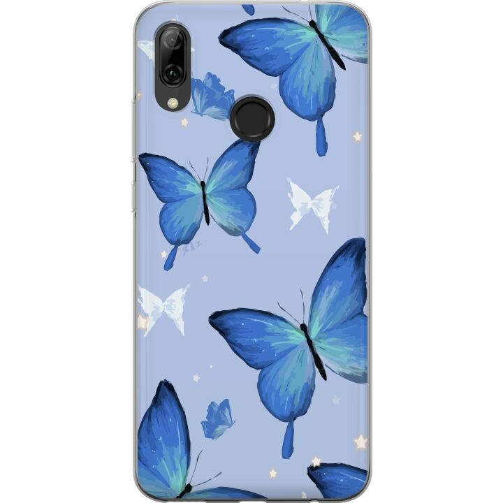 Mobile case for Huawei P smart 2019 with Blue butterflies design in the group SMARTPHONE & TABLETS / Phone cases / Huawei/Honor at TP E-commerce Nordic AB (A52770)