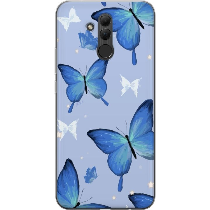 Mobile case for Huawei Mate 20 lite with Blue butterflies design in the group SMARTPHONE & TABLETS / Phone cases / Huawei/Honor at TP E-commerce Nordic AB (A52797)