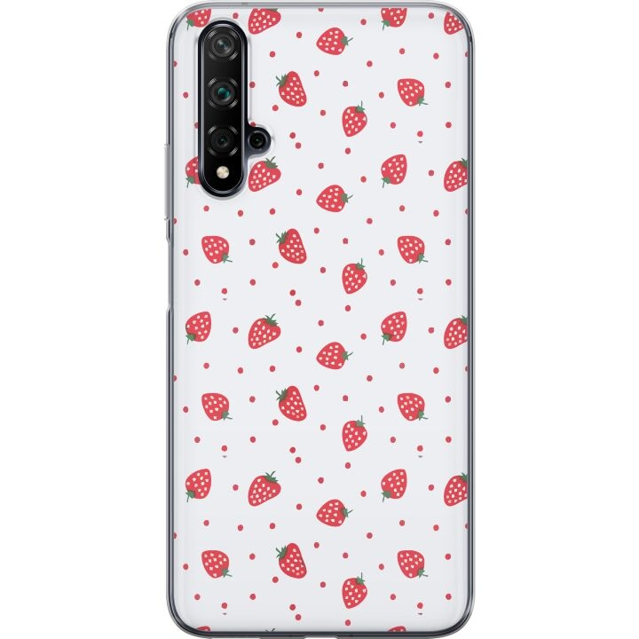 Mobile case for Huawei nova 5T with Strawberries design in the group SMARTPHONE & TABLETS / Phone cases / Huawei/Honor at TP E-commerce Nordic AB (A52933)