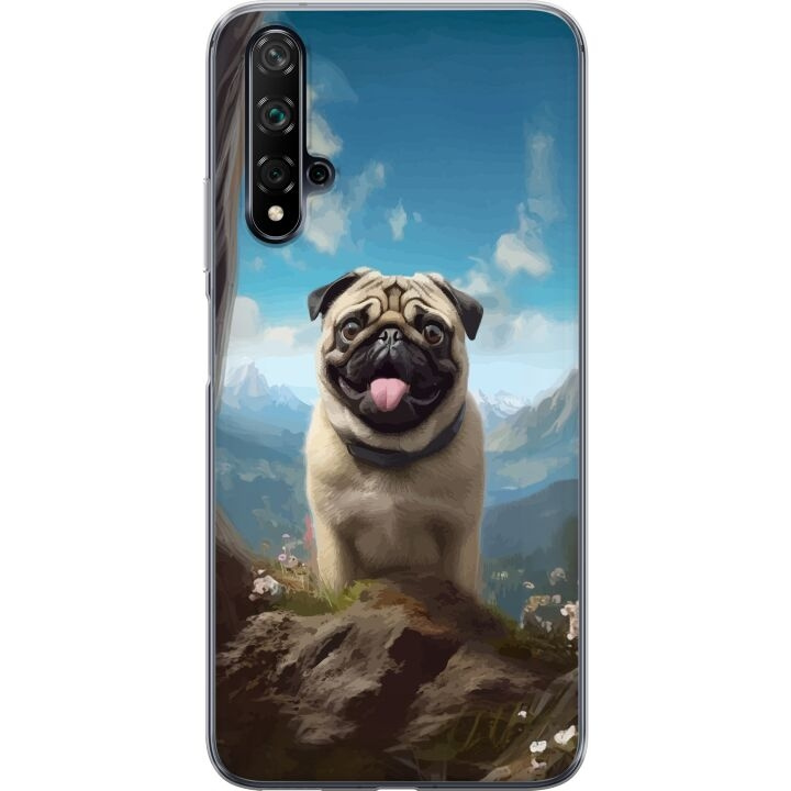 Mobile case for Huawei nova 5T with Happy Dog design in the group SMARTPHONE & TABLETS / Phone cases / Huawei/Honor at TP E-commerce Nordic AB (A52934)