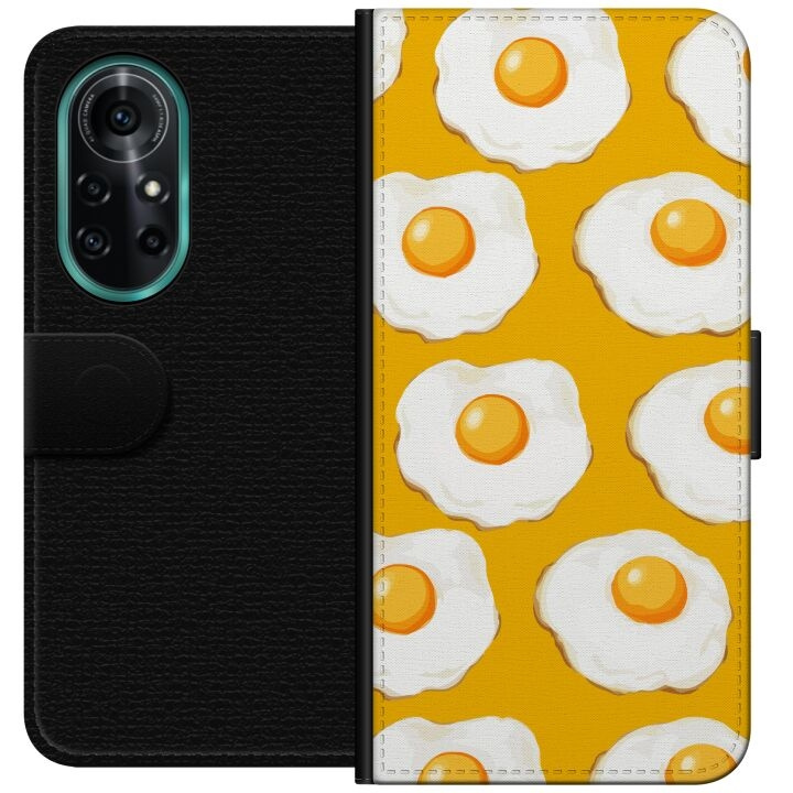 Wallet case for Huawei nova 8 Pro with Fried egg design in the group SMARTPHONE & TABLETS / Phone cases / Huawei/Honor at TP E-commerce Nordic AB (A52945)