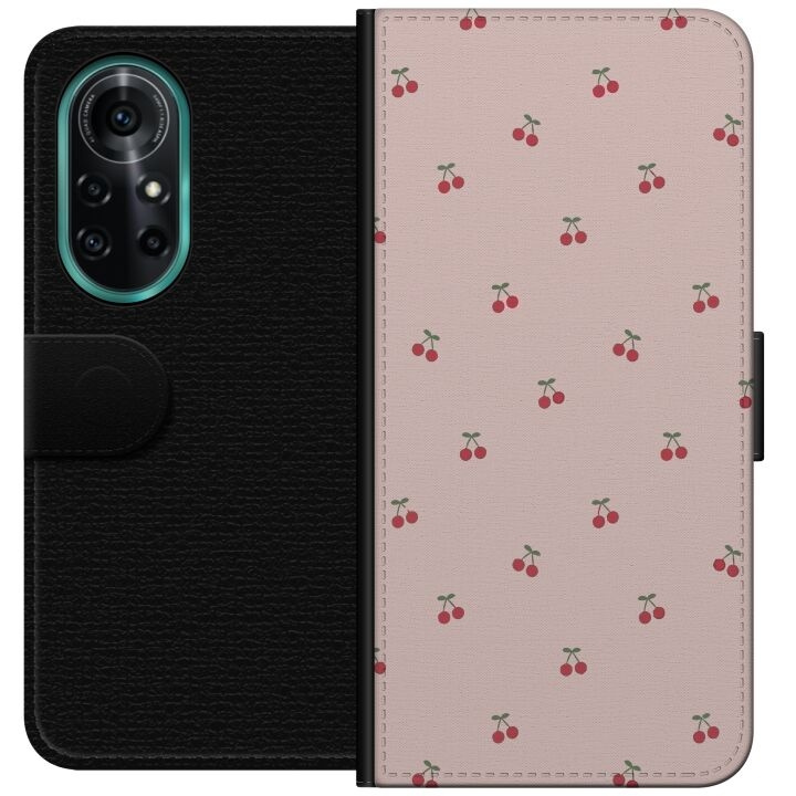 Wallet case for Huawei nova 8 Pro with Cherry design in the group SMARTPHONE & TABLETS / Phone cases / Huawei/Honor at TP E-commerce Nordic AB (A52950)