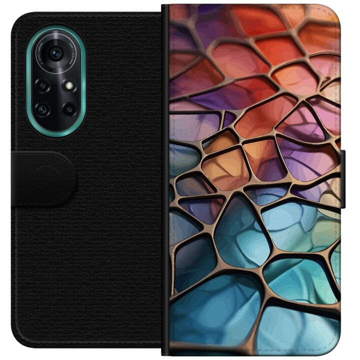 Wallet case for Huawei nova 8 Pro with Metallic pattern design in the group SMARTPHONE & TABLETS / Phone cases / Huawei/Honor at TP E-commerce Nordic AB (A52953)