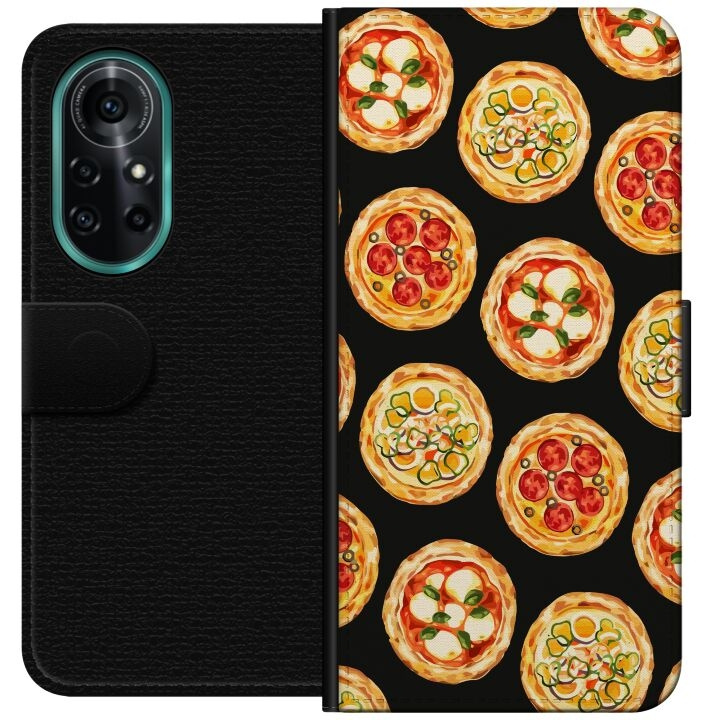 Wallet case for Huawei nova 8 Pro with Pizza design in the group SMARTPHONE & TABLETS / Phone cases / Huawei/Honor at TP E-commerce Nordic AB (A52956)