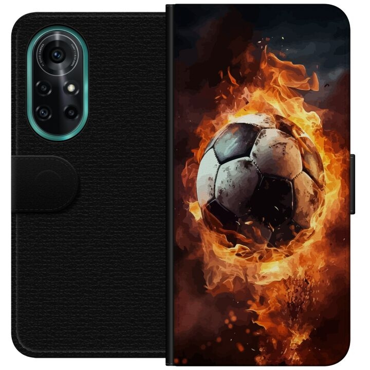 Wallet case for Huawei nova 8 Pro with Football design in the group SMARTPHONE & TABLETS / Phone cases / Huawei/Honor at TP E-commerce Nordic AB (A52964)