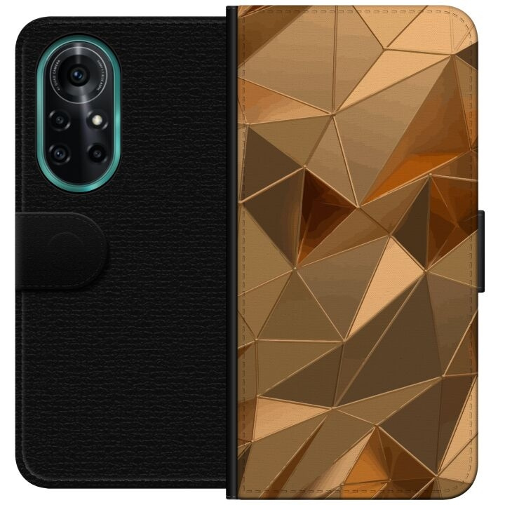 Wallet case for Huawei nova 8 Pro with 3D Gold design in the group SMARTPHONE & TABLETS / Phone cases / Huawei/Honor at TP E-commerce Nordic AB (A52967)