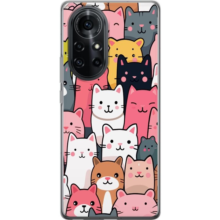 Mobile case for Huawei nova 8 Pro with Cat pattern design in the group SMARTPHONE & TABLETS / Phone cases / Huawei/Honor at TP E-commerce Nordic AB (A52978)