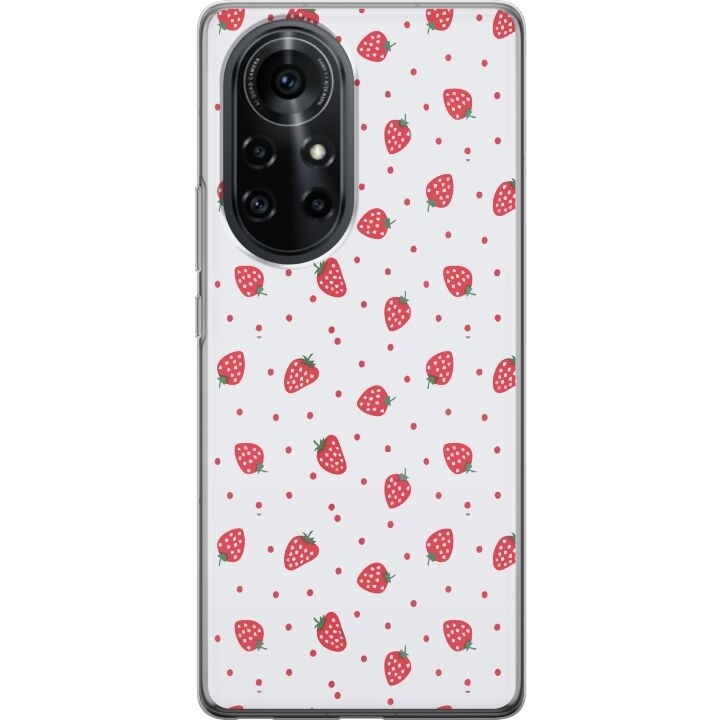 Mobile case for Huawei nova 8 Pro with Strawberries design in the group SMARTPHONE & TABLETS / Phone cases / Huawei/Honor at TP E-commerce Nordic AB (A52987)