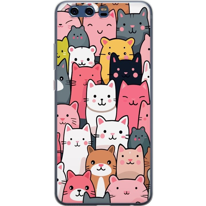 Mobile case for Huawei P10 with Cat pattern design in the group SMARTPHONE & TABLETS / Phone cases / Huawei/Honor at TP E-commerce Nordic AB (A53005)