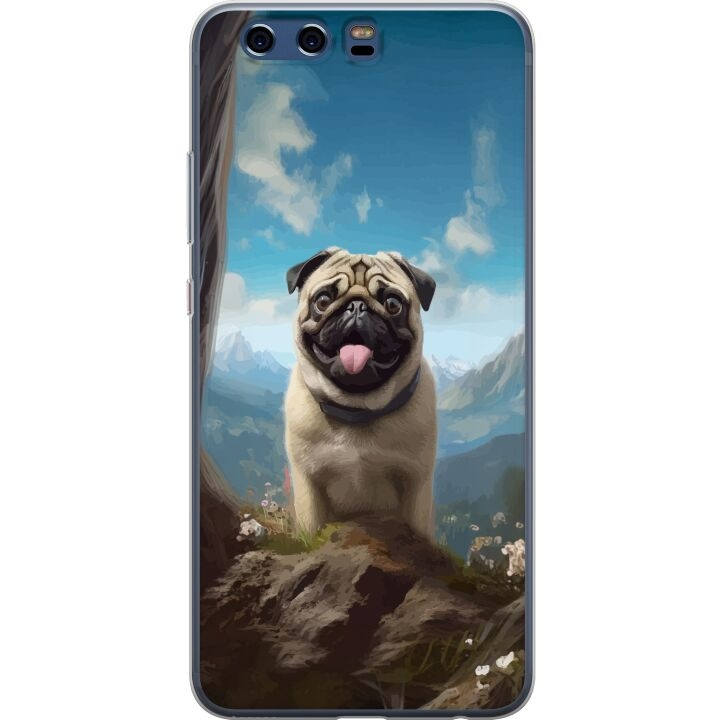 Mobile case for Huawei P10 with Happy Dog design in the group SMARTPHONE & TABLETS / Phone cases / Huawei/Honor at TP E-commerce Nordic AB (A53015)