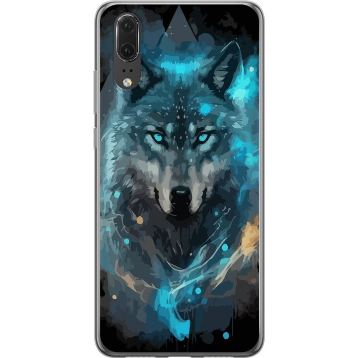 Mobile case for Huawei P20 with Wolf design in the group SMARTPHONE & TABLETS / Phone cases / Huawei/Honor at TP E-commerce Nordic AB (A53029)