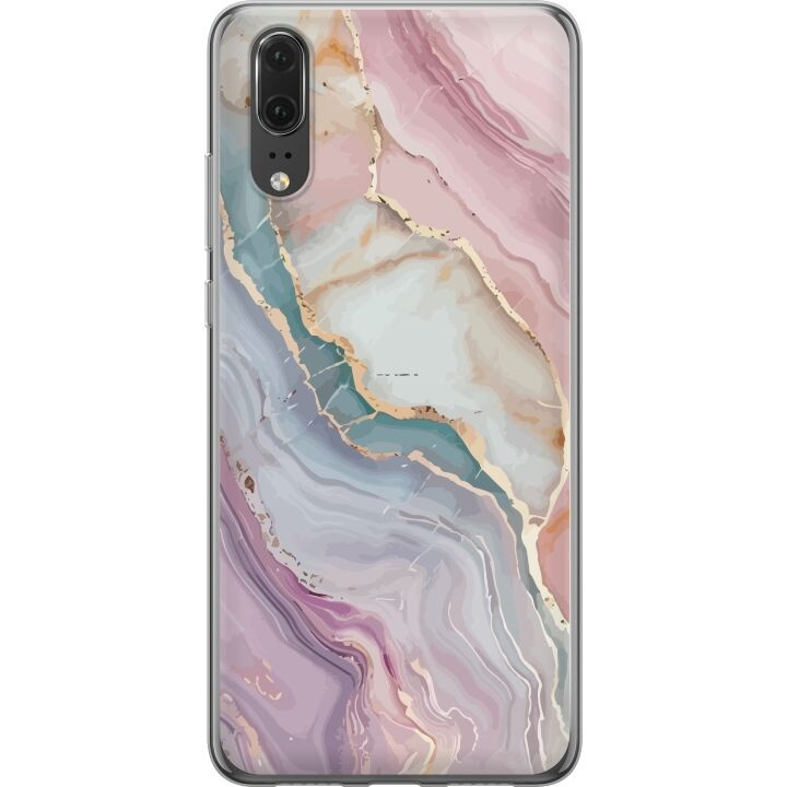 Mobile case for Huawei P20 with Marble design in the group SMARTPHONE & TABLETS / Phone cases / Huawei/Honor at TP E-commerce Nordic AB (A53046)