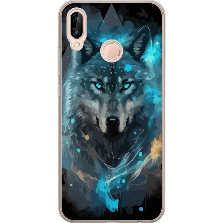 Mobile case for Huawei P20 lite with Wolf design in the group SMARTPHONE & TABLETS / Phone cases / Huawei/Honor at TP E-commerce Nordic AB (A53083)