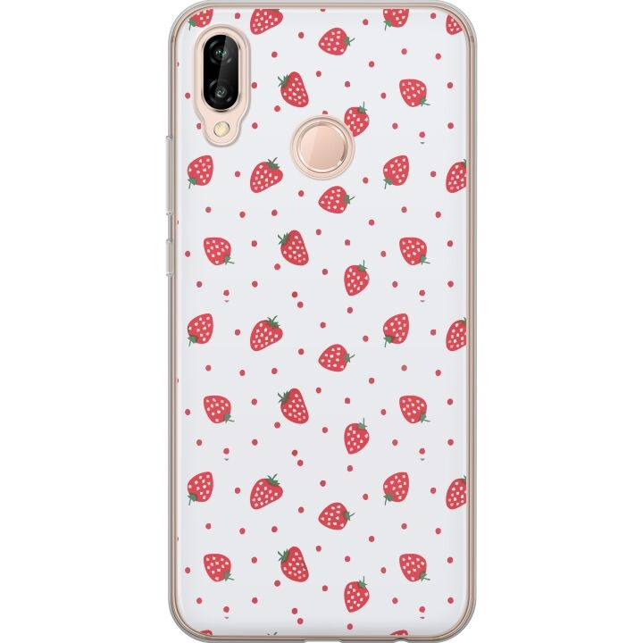 Mobile case for Huawei P20 lite with Strawberries design in the group SMARTPHONE & TABLETS / Phone cases / Huawei/Honor at TP E-commerce Nordic AB (A53095)