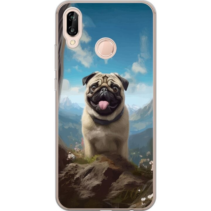 Mobile case for Huawei P20 lite with Happy Dog design in the group SMARTPHONE & TABLETS / Phone cases / Huawei/Honor at TP E-commerce Nordic AB (A53096)